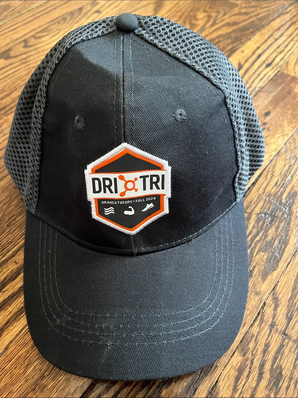 Orangetheory Black Mesh 2024 Dri-Tri Baseball Cap with Orange Accents